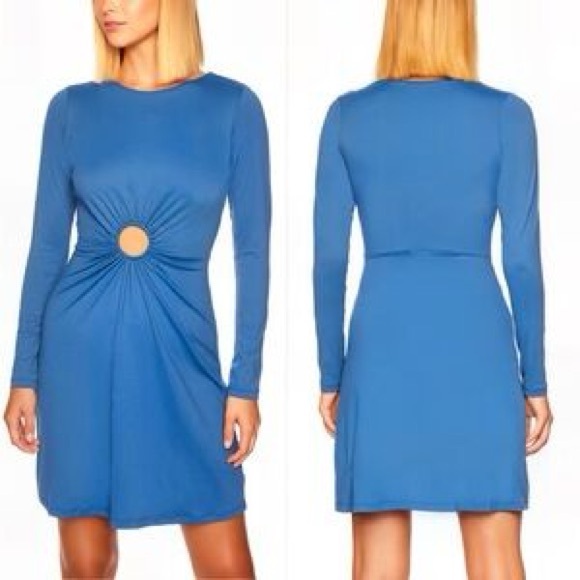 NEW Susana Monaco Taboo Center Circle Dress in Blue. Size Small. - Picture 7 of 7
